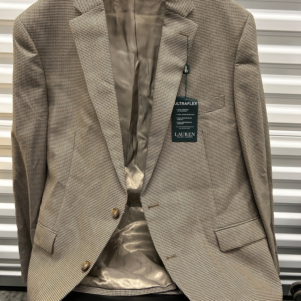 Ralph Lauren Beige Checkered Blazer